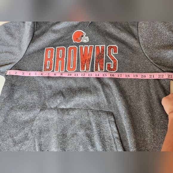 NWT NFL Team Apparel Cleveland Browns Men's Gray Hoodie Size L. - Picture 6 of 7